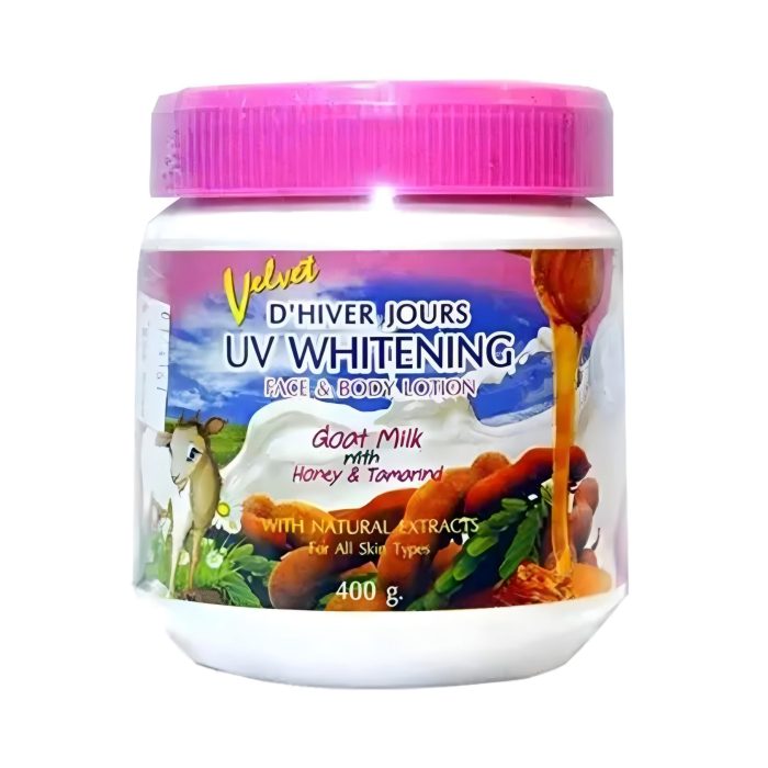 WhatsApp Image 2025-01-23 at 5.48.10 PM Velvet UV Whitening Goat Milk With Honey & Tamarind Body Lotion - 400g - Image 1