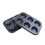 Non Stick 6 Cups Cup Cake Tray - Stainless Steel - Image 2