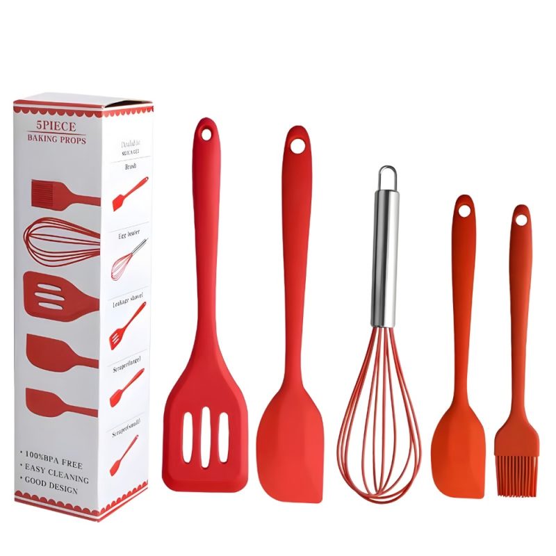 5 Piece Silicone Baking Utensil Set
