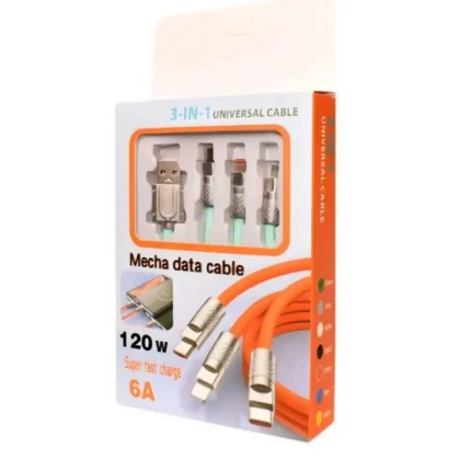 3 In 1 Multi USB Universal 120w Fast Charging Cable