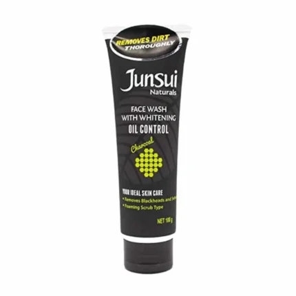 Junsui Naturals Charcoal Face Wash with Whitening & Oil Control – 100g