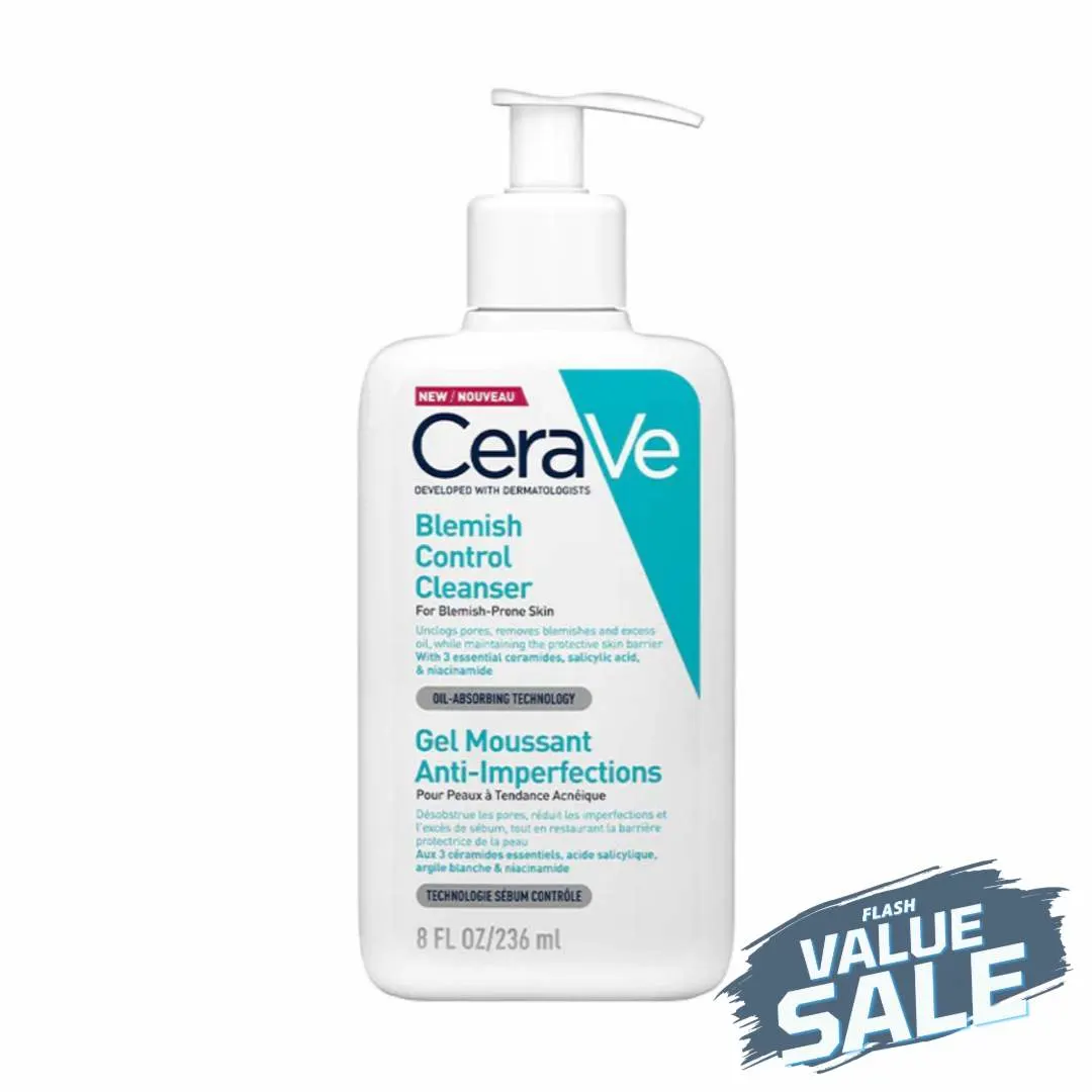 Picsart_26-02-04_23-34-51-088 CeraVe Blemish Control Cleanser 236ml - value sale - Image 1