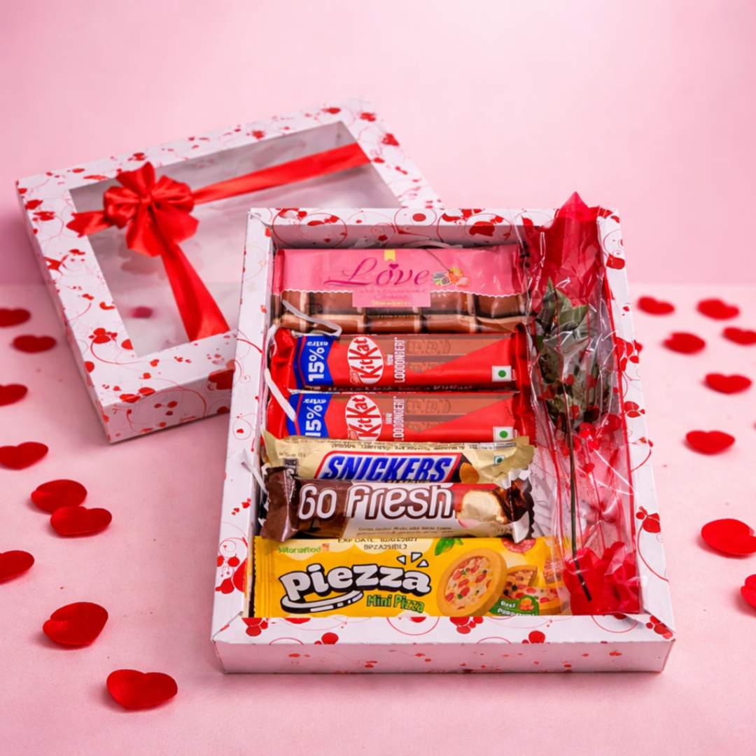 Valentine’s Day Chocolate Gift Box With Rose Valentine’s Day Chocolate Gift Box With Rose